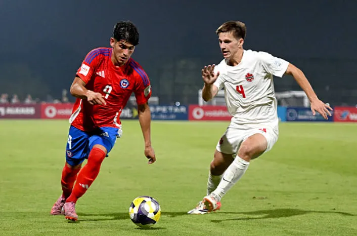 Yastin Cuevas en acción por el Mundial Sub 17 con la selección chilena. (Getty Images).