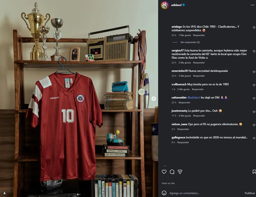 La publicación del “error” cometido por Adidas en sus redes sociales. (Foto: Captura de Instagram)