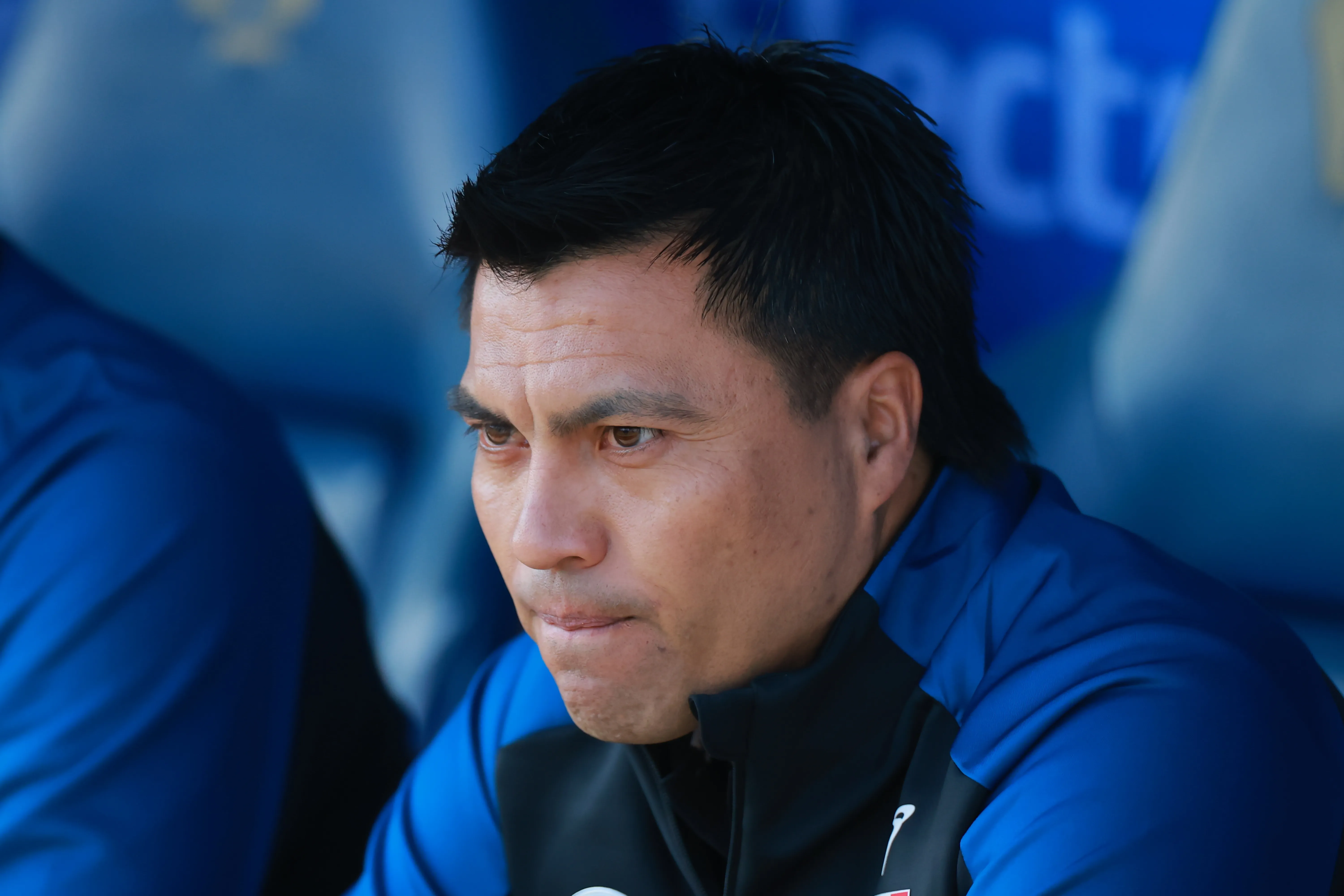 Evidentemente Esteban González quiso mostrar el fervor y entusiasmo por el debut oficial. (Héctor Vivas/Getty Images).