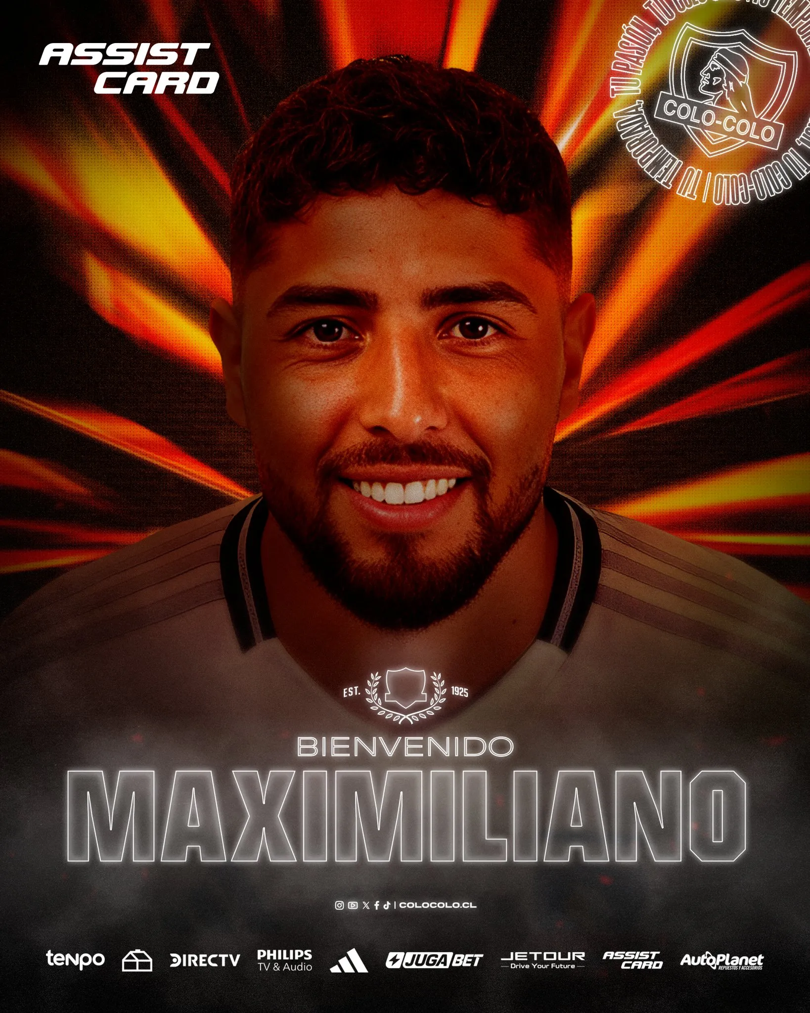 Maximiliano Romero es el cuarto refuerzo del Cacique. Foto: Colo Colo.