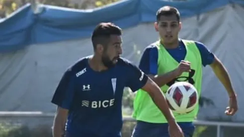Mauricio Isla y la marca de Mateo Guerra en la Católica. 
