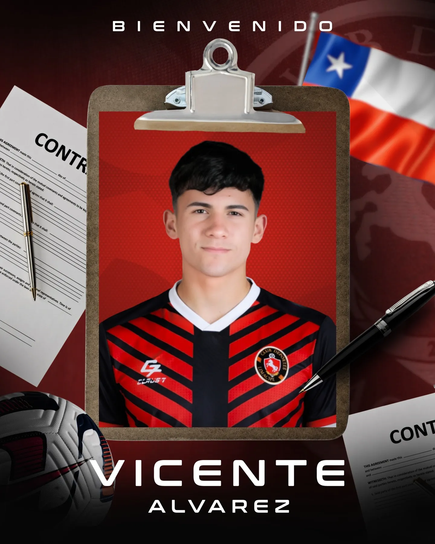 La camiseta Claus 7 de Limache presentada en rr.ss. (Foto: Deportes Limache.)