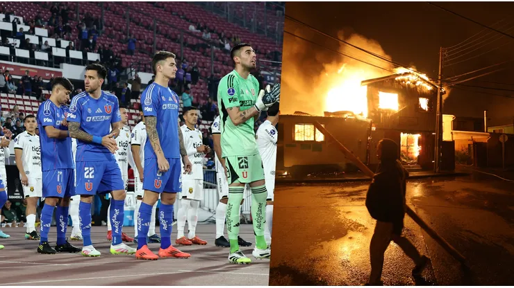 Dos jugadores de la U perdieron sus casas en los incendios de Concepción.