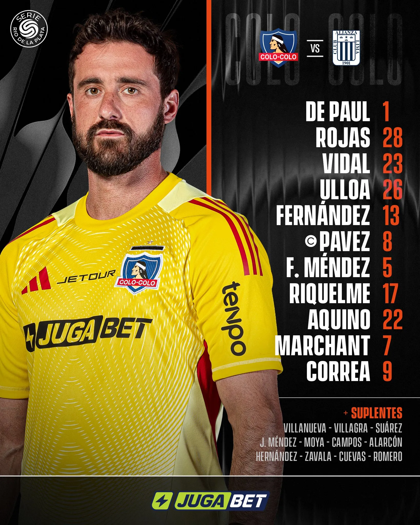 Formación confirmada de Colo Colo.