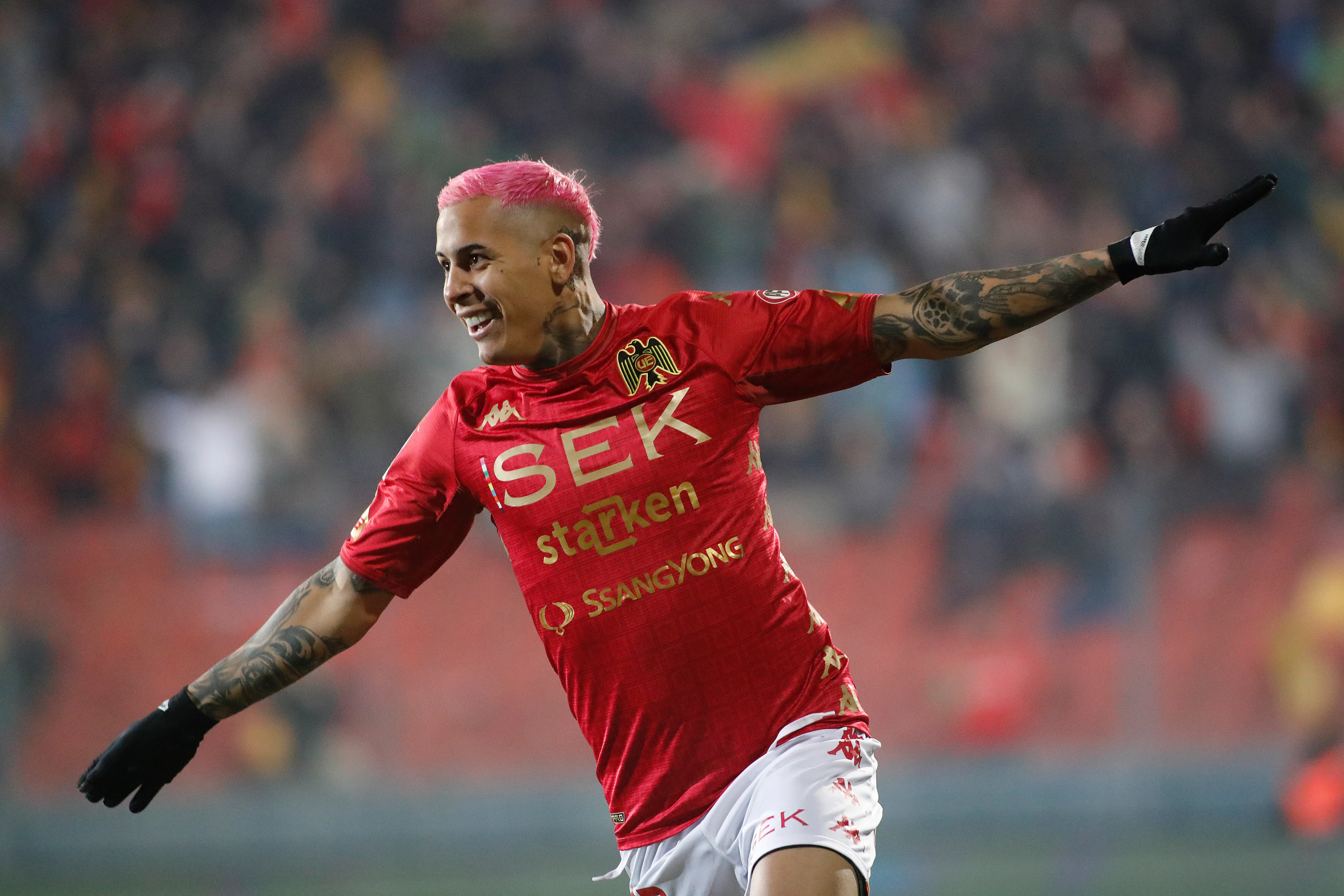 Rodrigo Piñeiro celebró varias veces en la Unión Española y apunta a volver. (Marcelo Hernandez/Photosport).