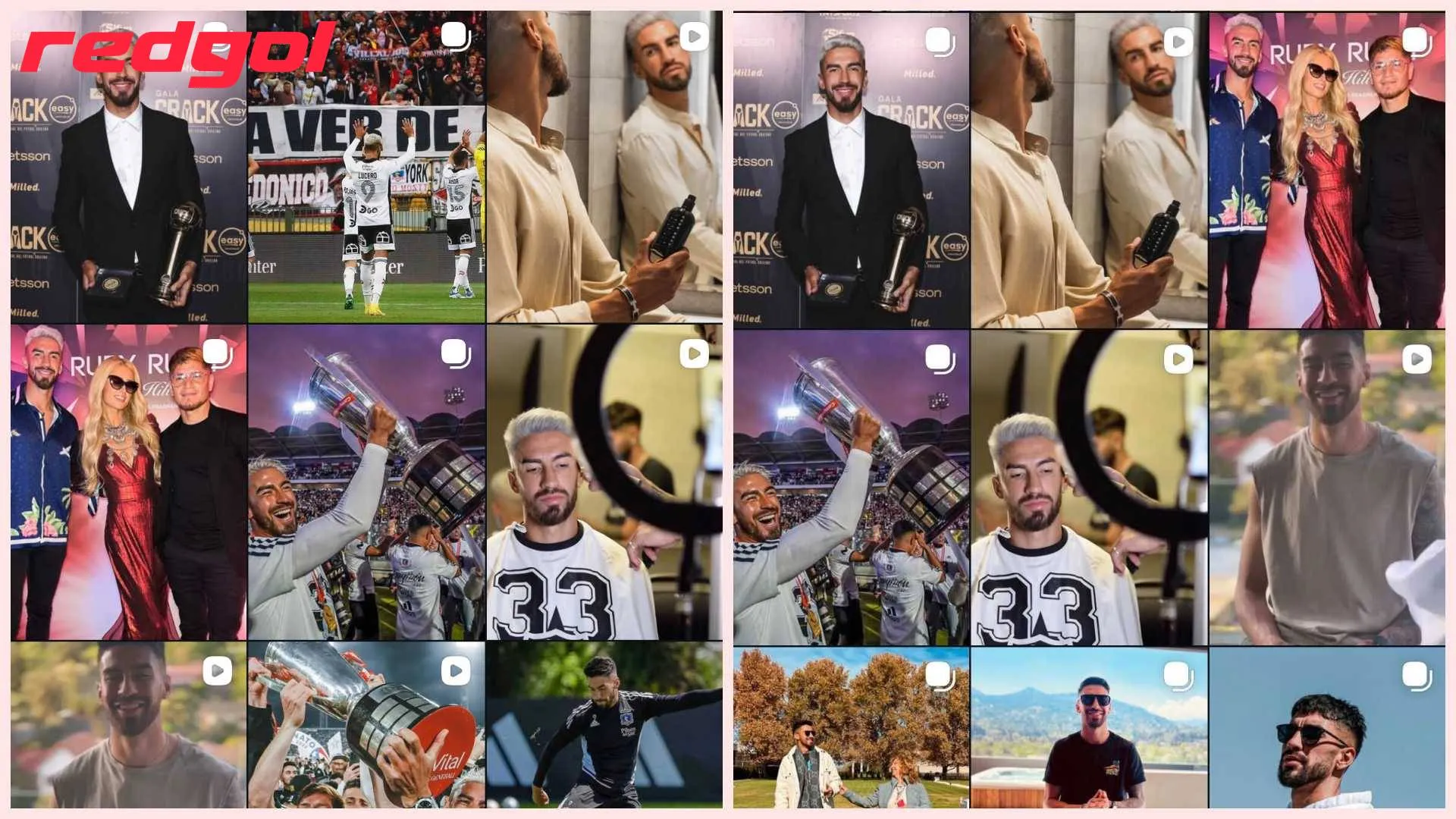 El antes y el después de la cuenta de Instagram de JM Lucero. (Foto: Captura)