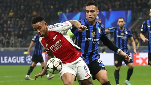 Gabriel Jesús y Lautaro Martínez en el último Inter vs Arsenal.