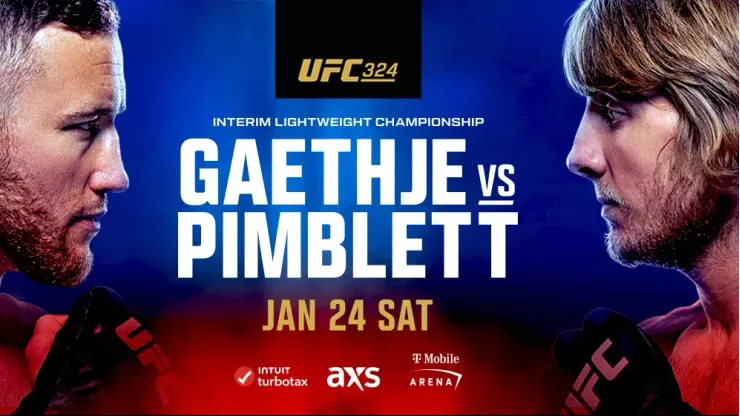 Justin Gaethje se mide a Paddy Pimblett en la estelar de UFC 324 por el título interino de peso ligero.