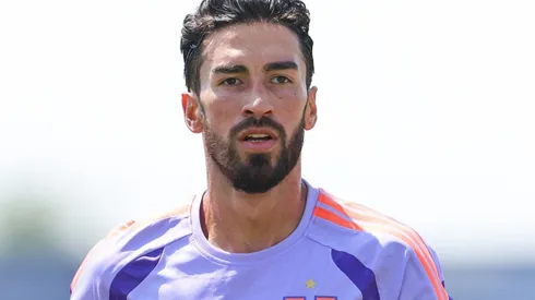 Juan Martín Lucero tuvo su primer entrenamiento en la U.
