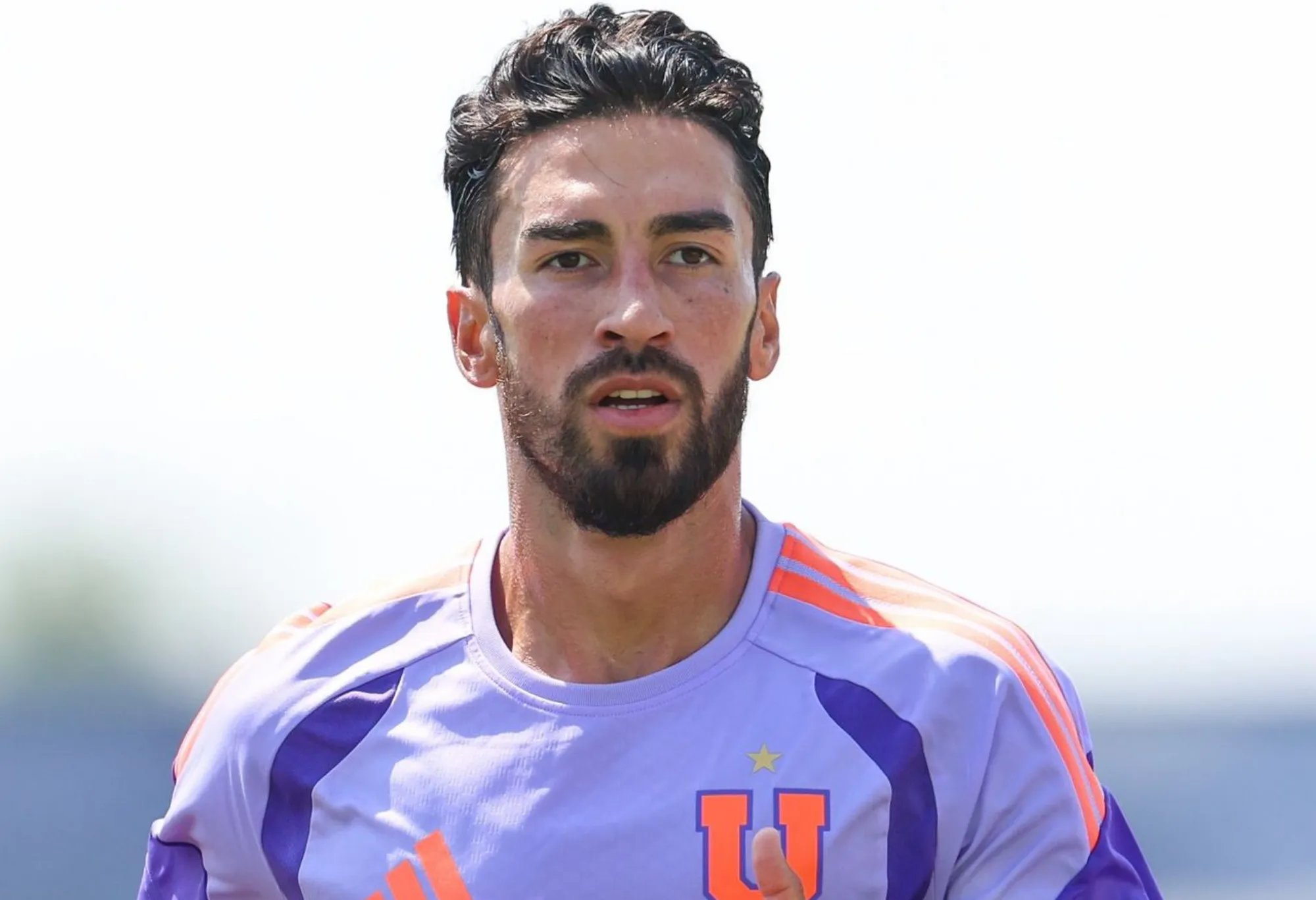 Juan Martín Lucero ya tuvo su primer entrenamiento en la U. Foto: U de Chile.