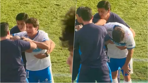 Clemente Montes cayó sobre su mano y su dolor era evidente
