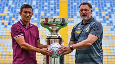Rivero y Caputto en la previa del choque por la Supercopa 2026.