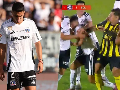 Villagra se gana la roja y los golpes en duelo de Colo Colo vs Peñarol