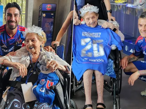 La visita que recibieron los jugadores de la U: cumplió 102 años
