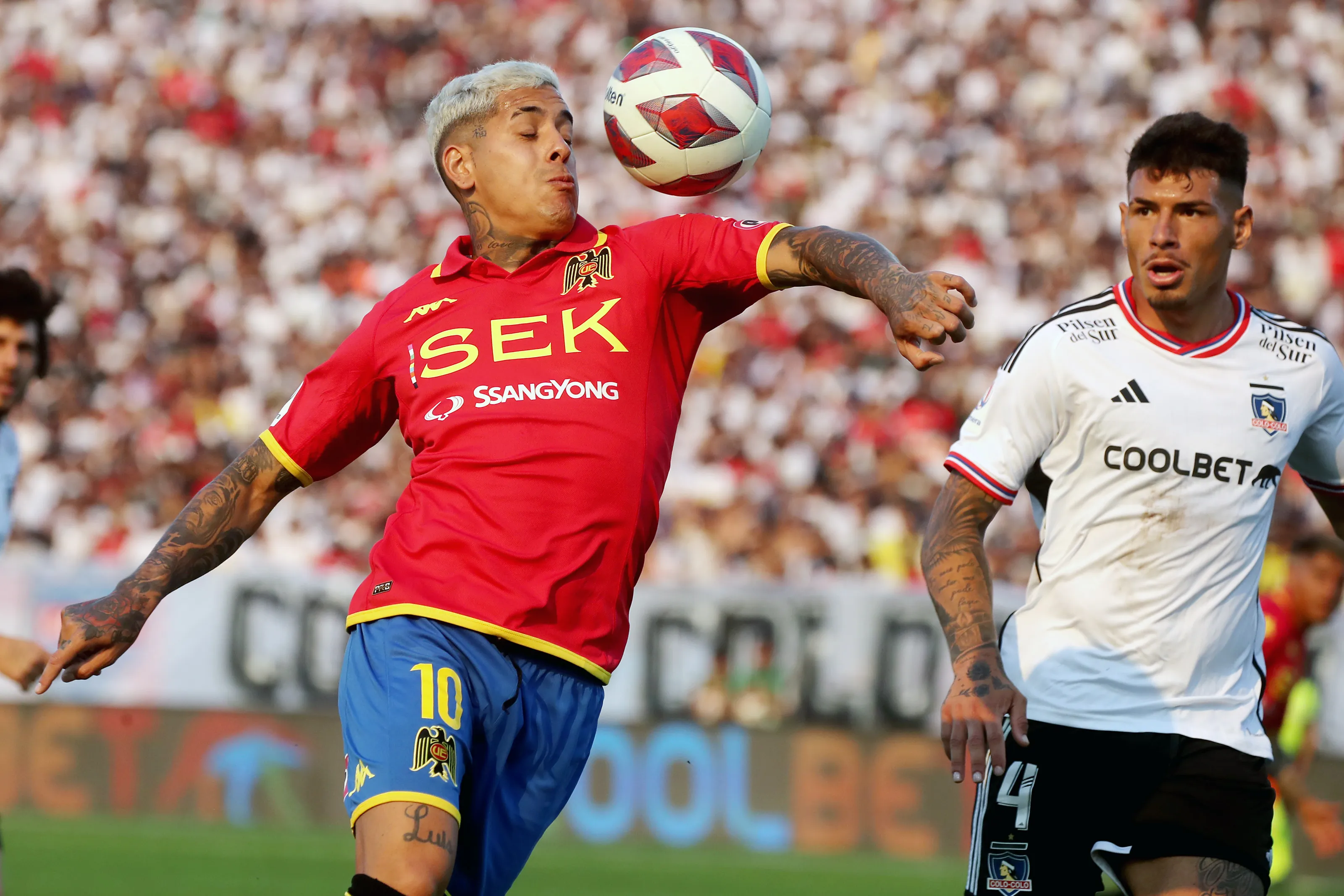 Rodrigo Piñeiro jugó 53 partidos en la Unión Española, hizo 20 goles. Y regaló cinco asistencias, (Jonnathan Oyarzun/Photosport).