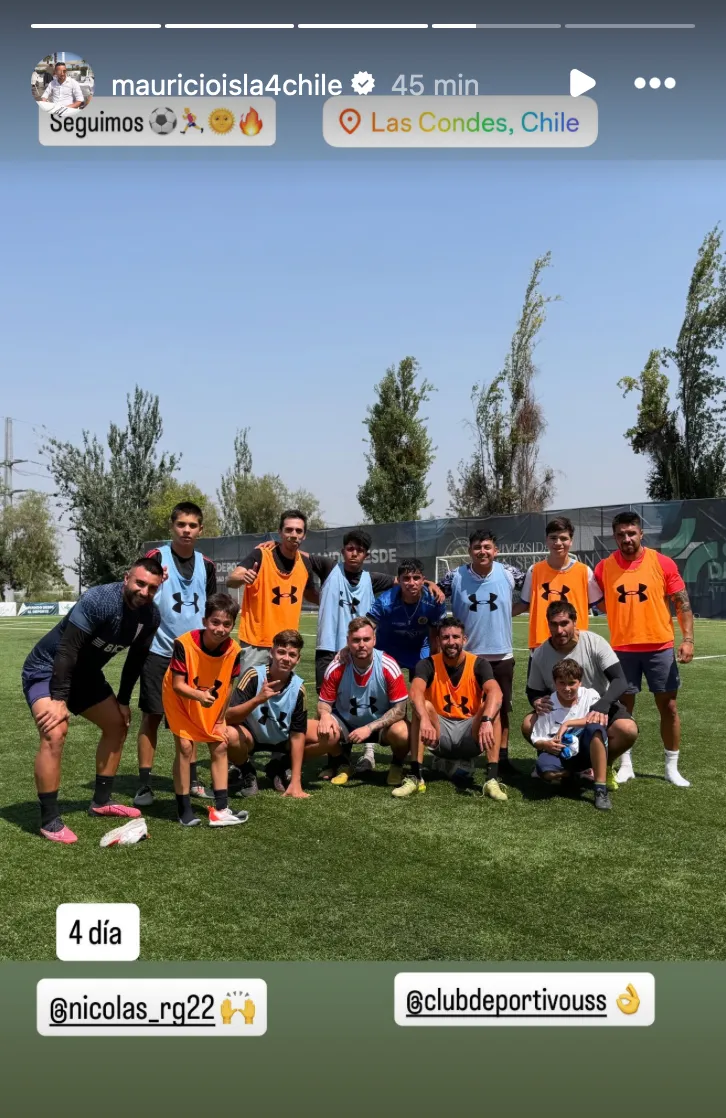 Así entrena Mauricio Isla | Instagram