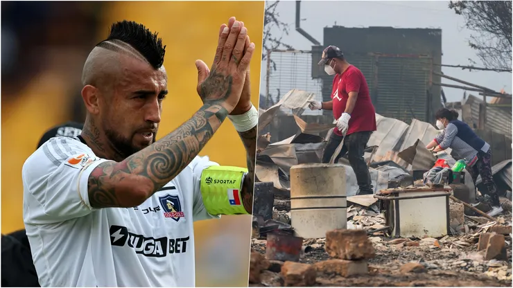 Arturo Vidal no quedó indiferente a la tragedia de los incendios en el sur.