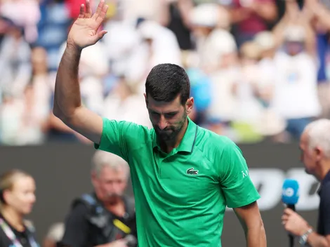 Djokovic reacciona tras la brutal suerte que tuvo en el Australian Open
