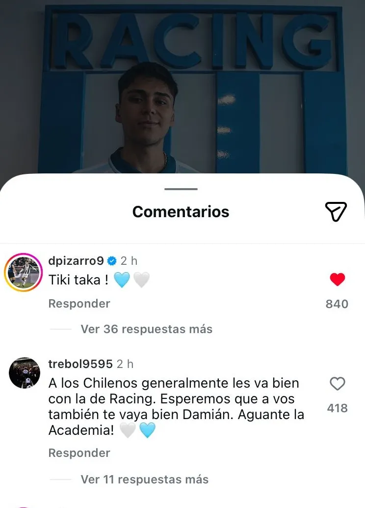 El mensaje de Damián Pizarro a Racing