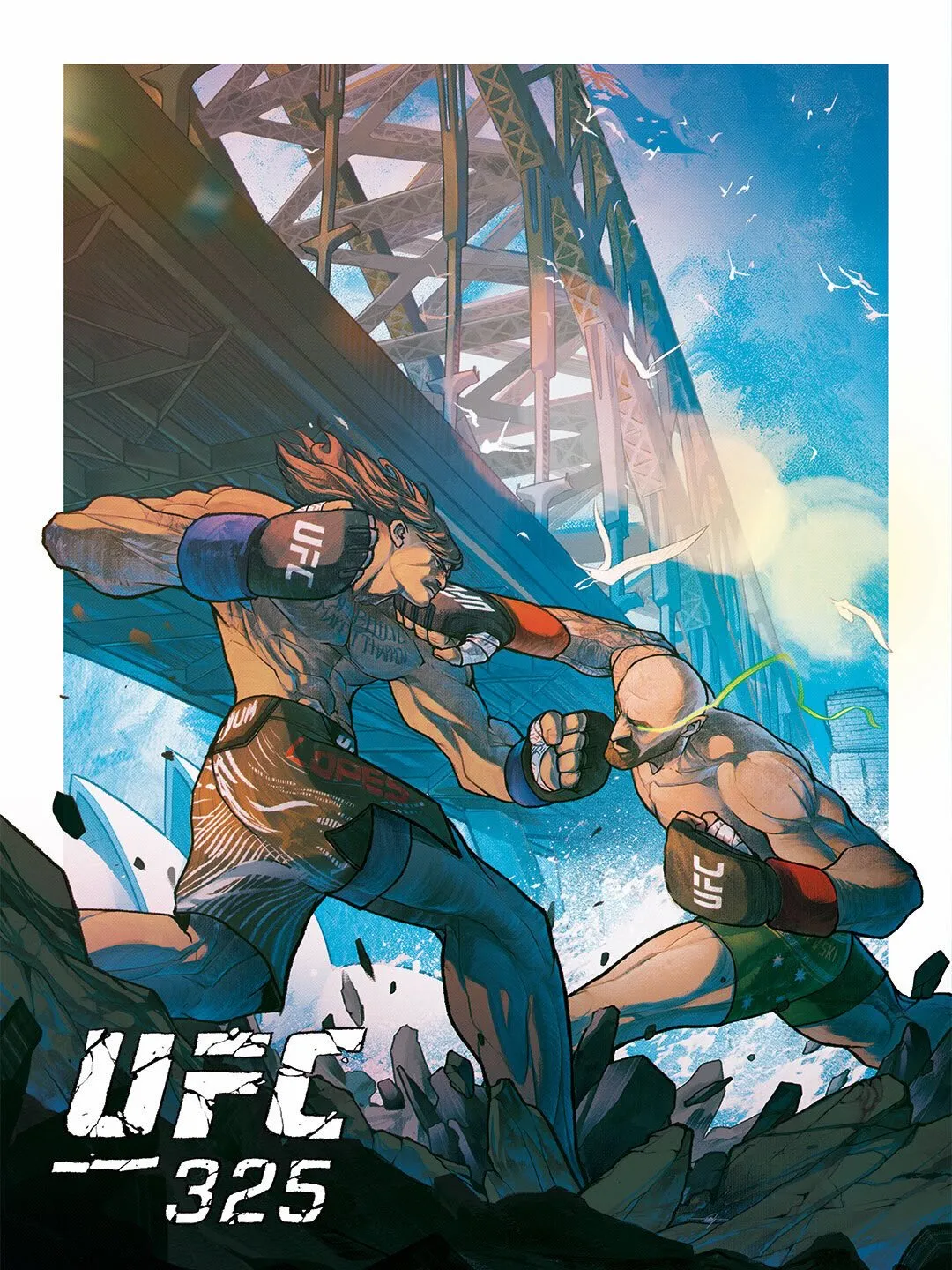 Afiche promocional de UFC 325. (Foto: Instagram UFC/@WarrickWong)