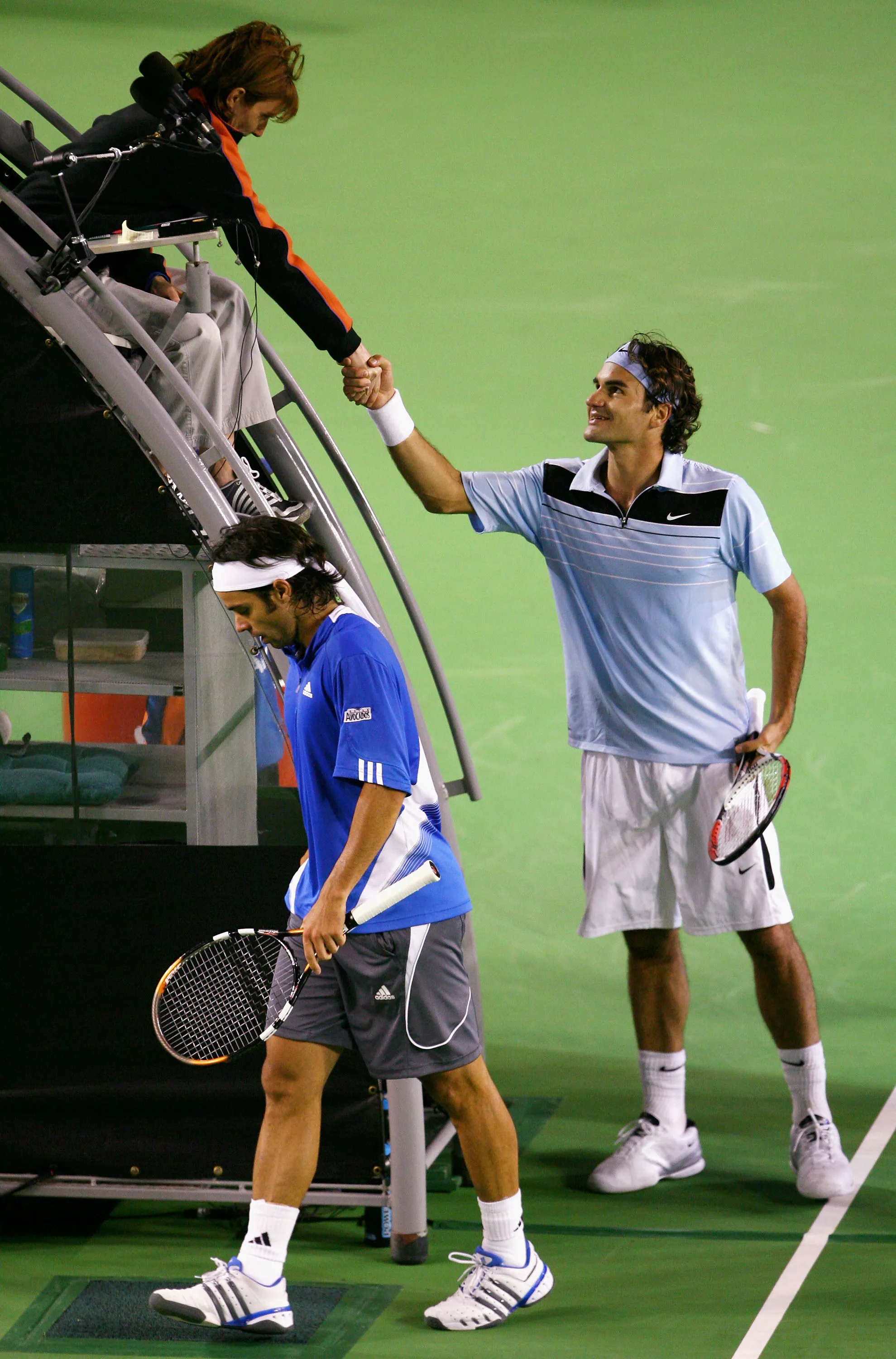 El momento post victoria de Roger /Getty Images