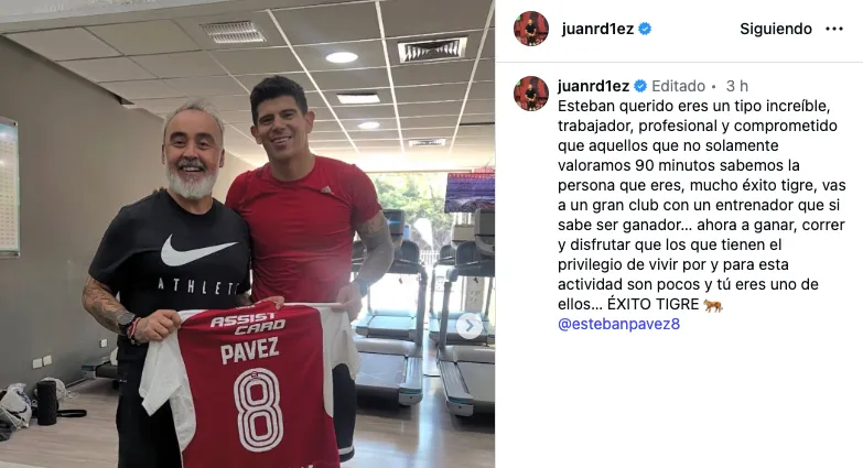 El posteo de Juan Ramírez sobre la salida de Esteban Pavez