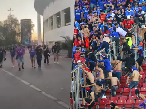 Triste video: familias de la U se van en el entretiempo tras incidentes