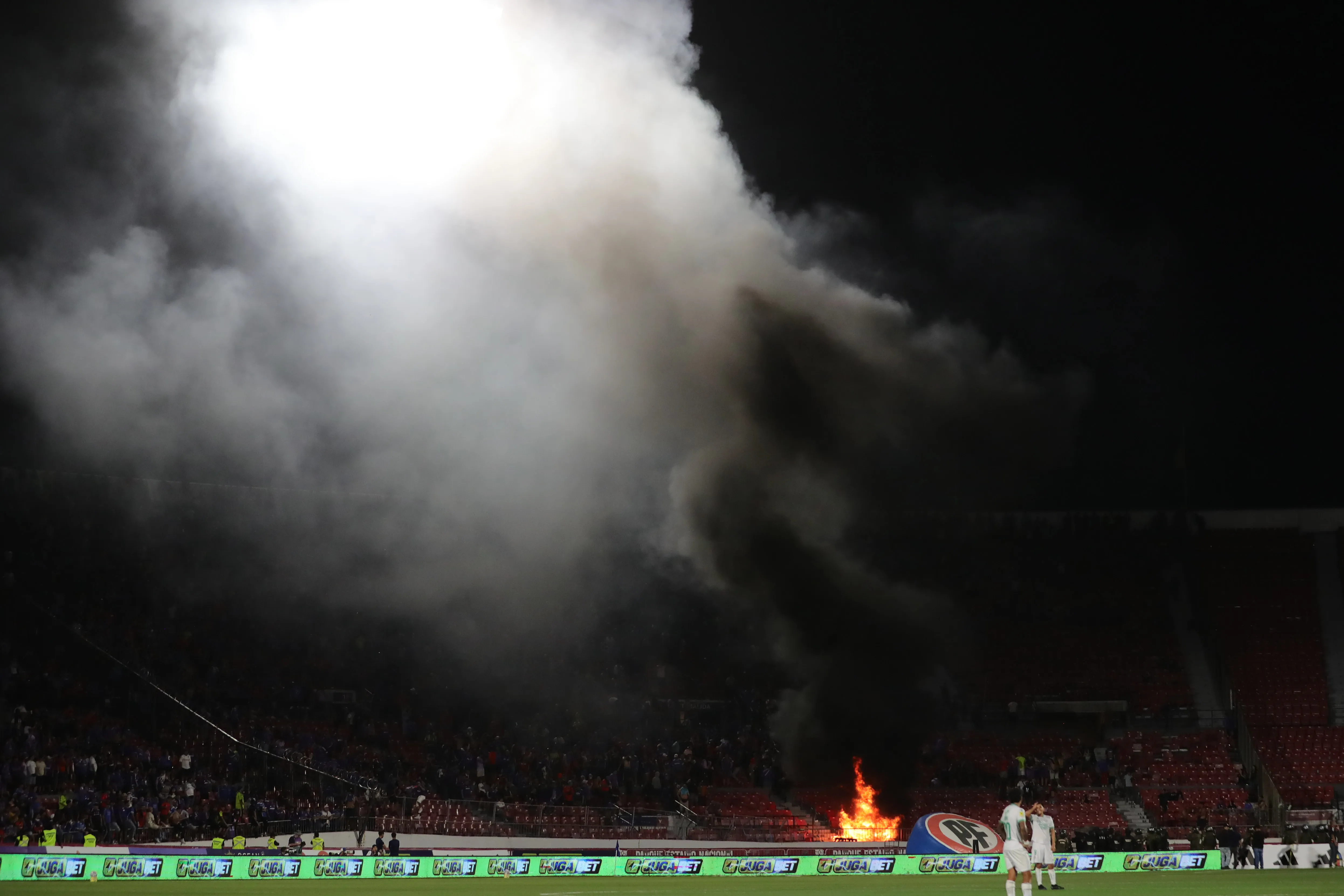 Triste imagen en el partido de U. de Chile | Photosport