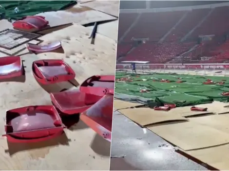 La triste imagen del Nacional tras los incidentes de la U