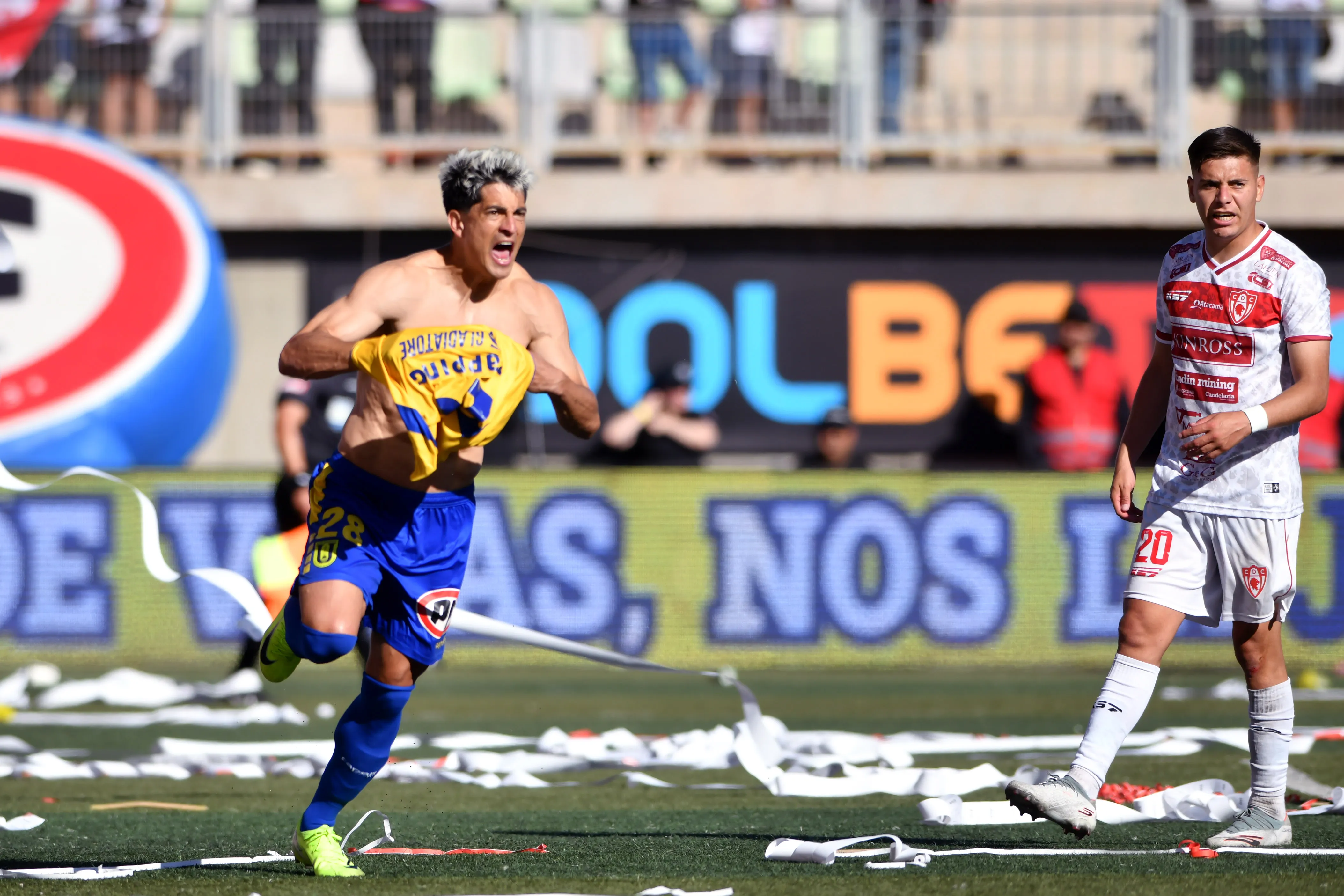 Herrera y su gol del ascenso con la UdeC /Photosport