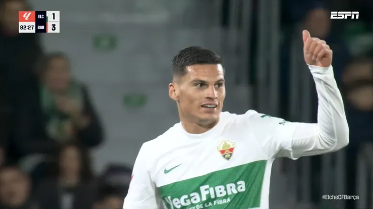 Lucas Cepeda vio sus primeros minutos en Elche.