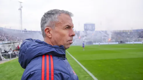 Gustavo Álvarez en el estadio Monumental.
