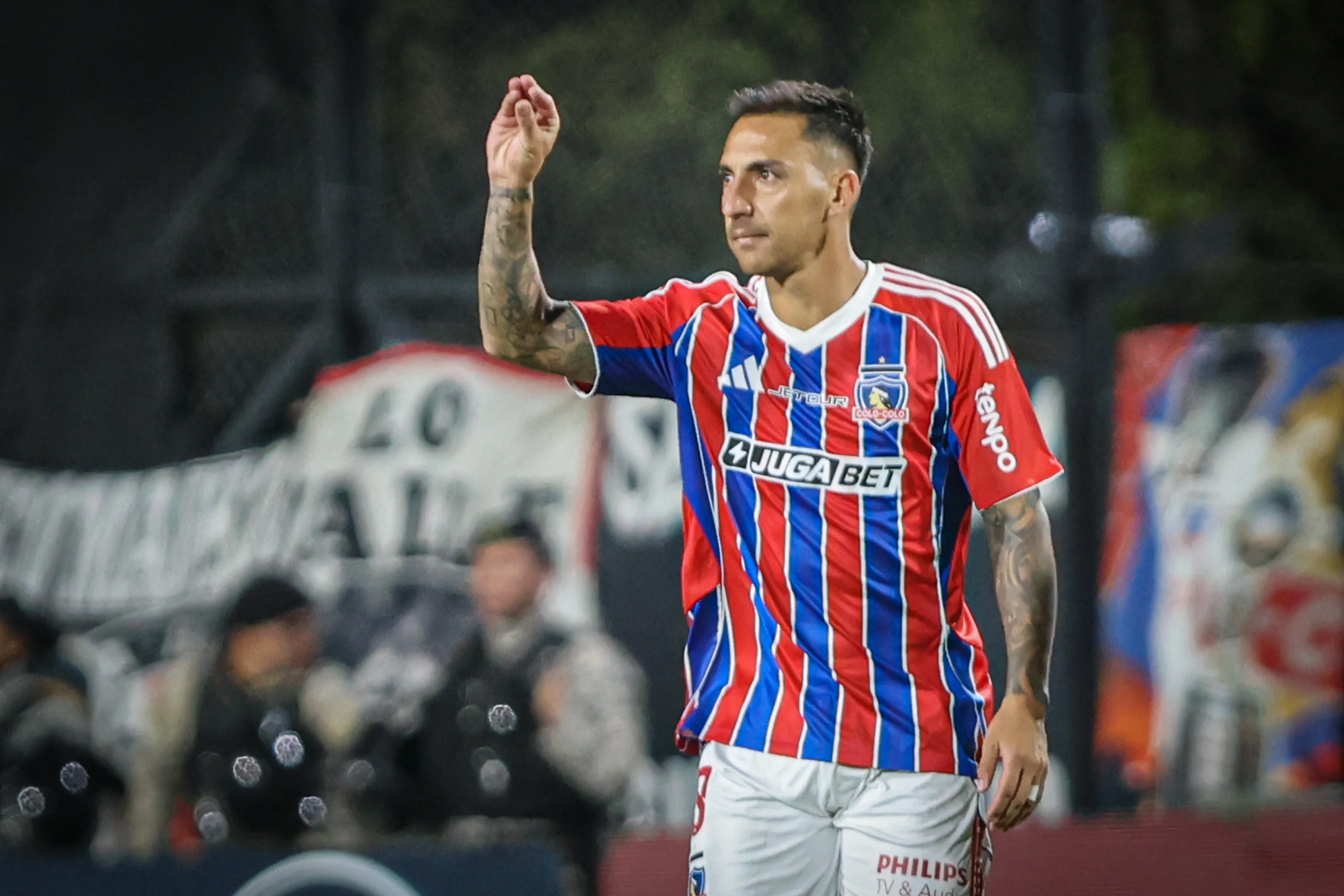 Javier Correa podrá estar en la delantera de Colo Colo este sábado ante Everton. | Foto: Photosport.