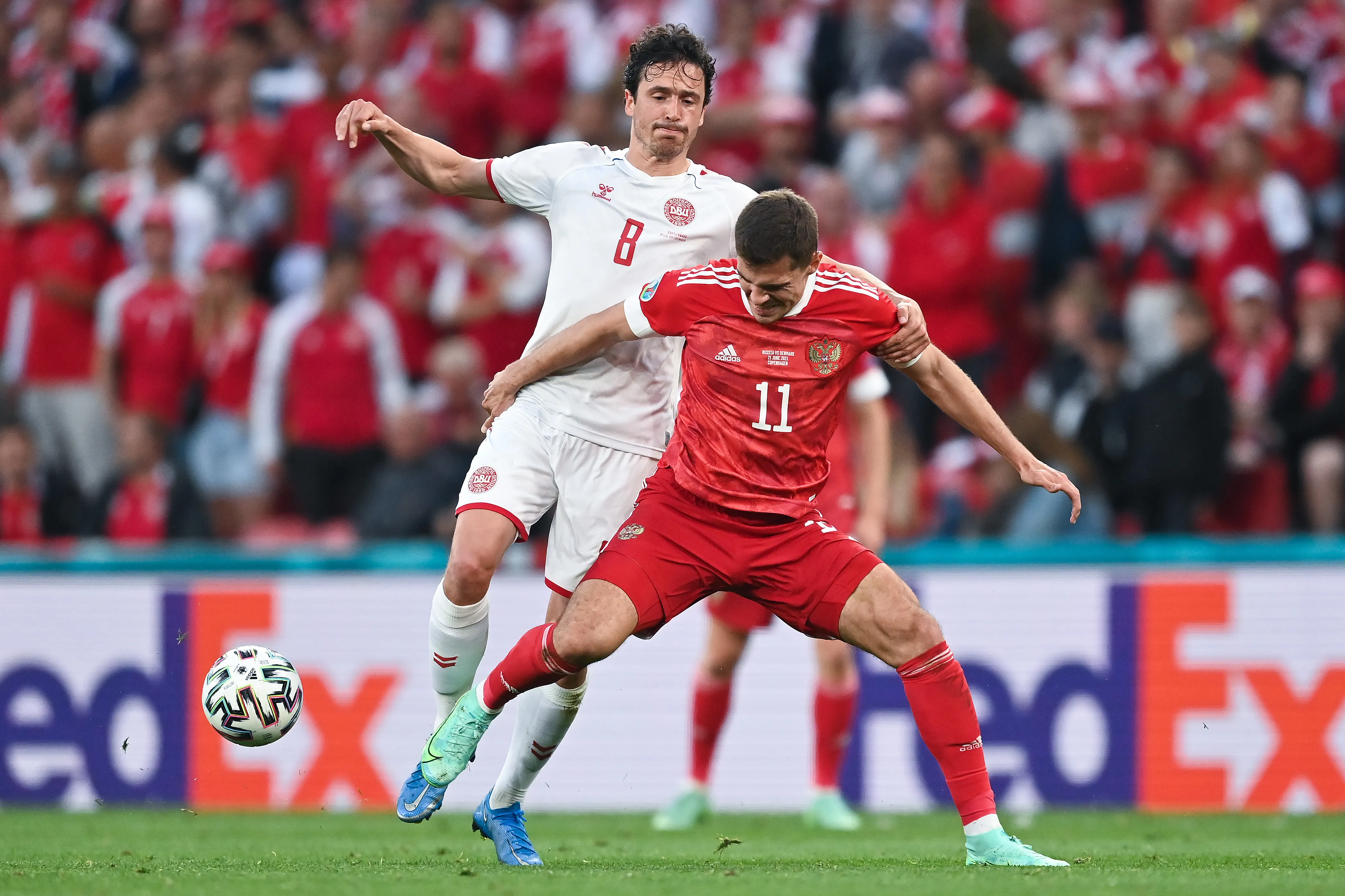 La última competencia oficial que jugó Rusia fue la Euro 2020 disputada en 2021. | Foto: Getty Images.