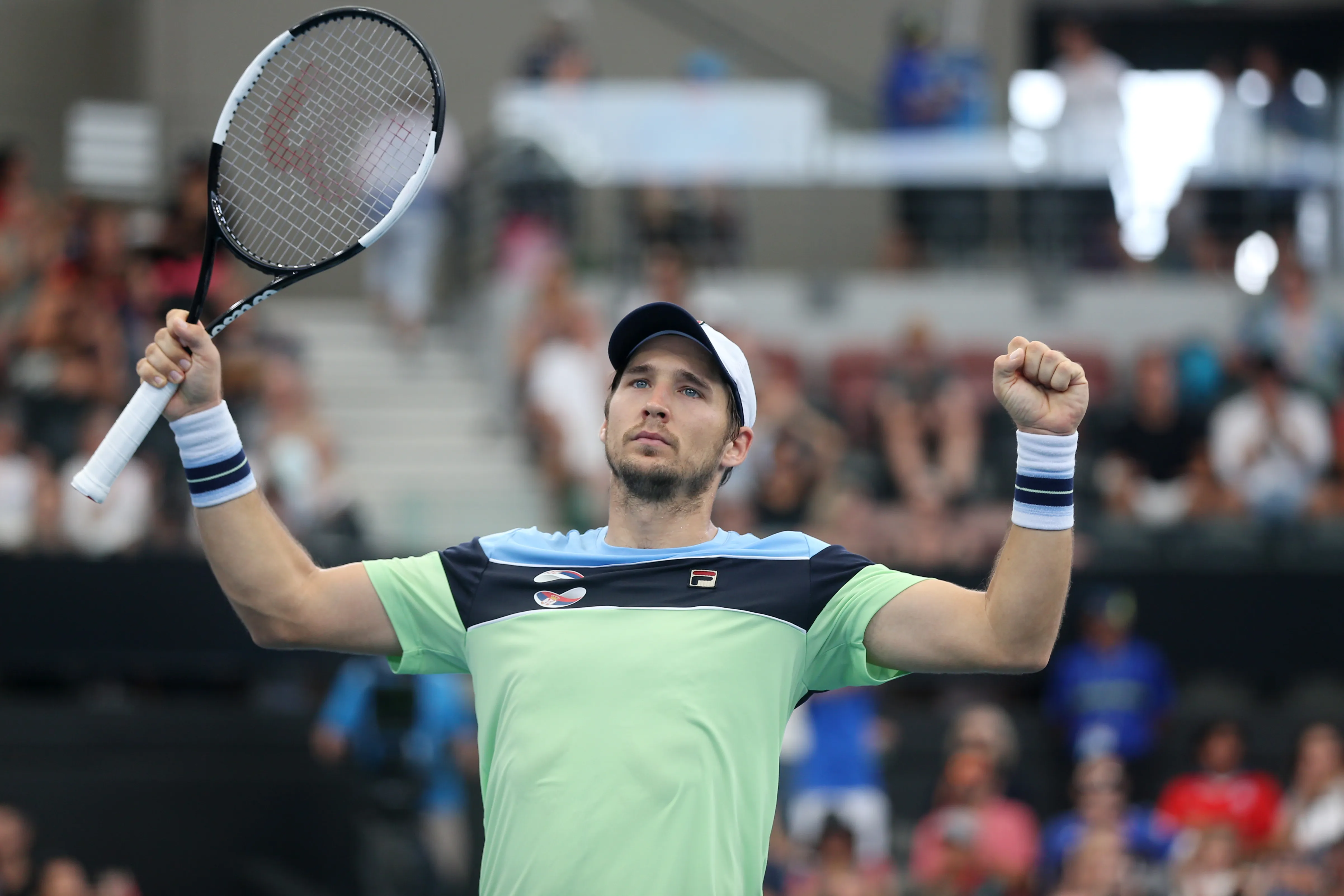 Dusan Lajovic derrotó a Nicolás Jarry en la ATP Cup, en 2020 | Getty Images