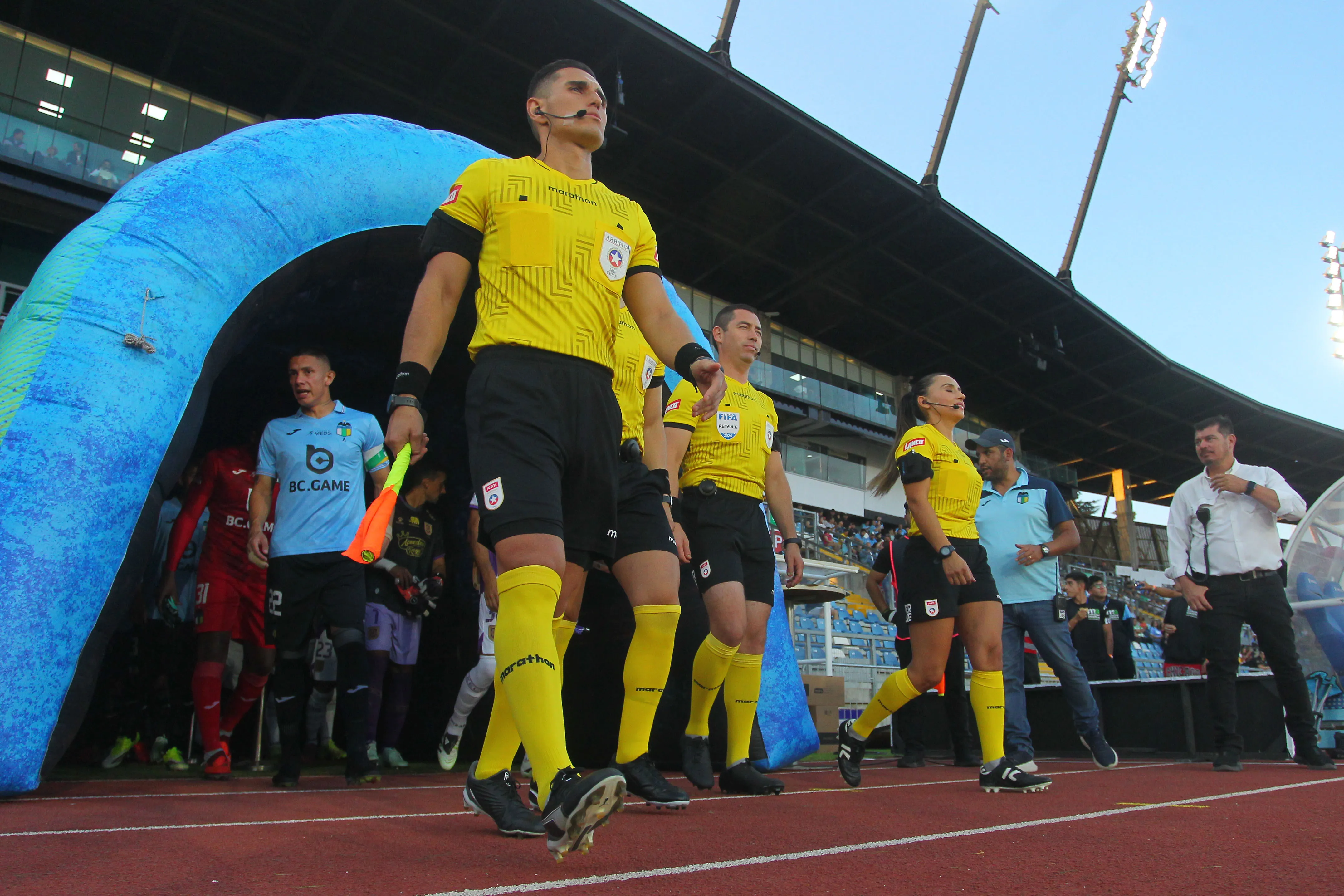 Fernando Véjar, el juez del partido entre O’Higgins y Deportes Concepción. (Jorge Loyola/Photosport).