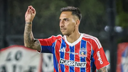 Javier Correa en acción durante la pretemporada de Colo Colo.