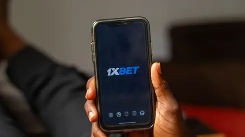 2X5A3R9 FCT Abuja, Nigeria – May 8 2024: 1xBet betting app logo on the display mobile phone