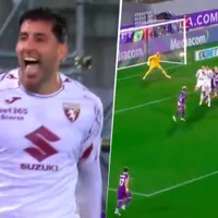 Se salvó Torino: Maripán marca ante la Fiorentina y suma punto clave