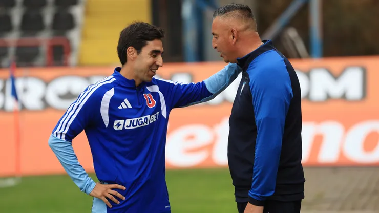 Jaime García y Paqui Meneghini tuvieron un amistoso encuentro antes del partido.