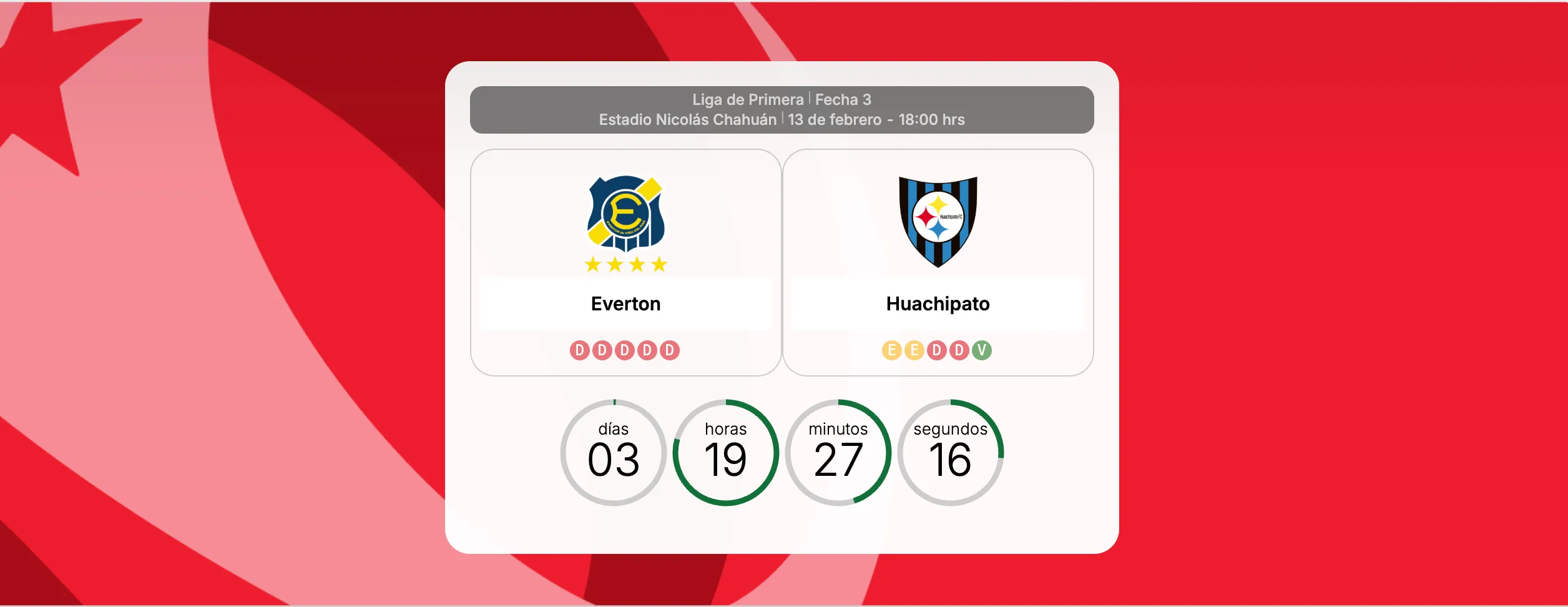 La oficialización de la localía de Everton ante Huachipato (Captura)