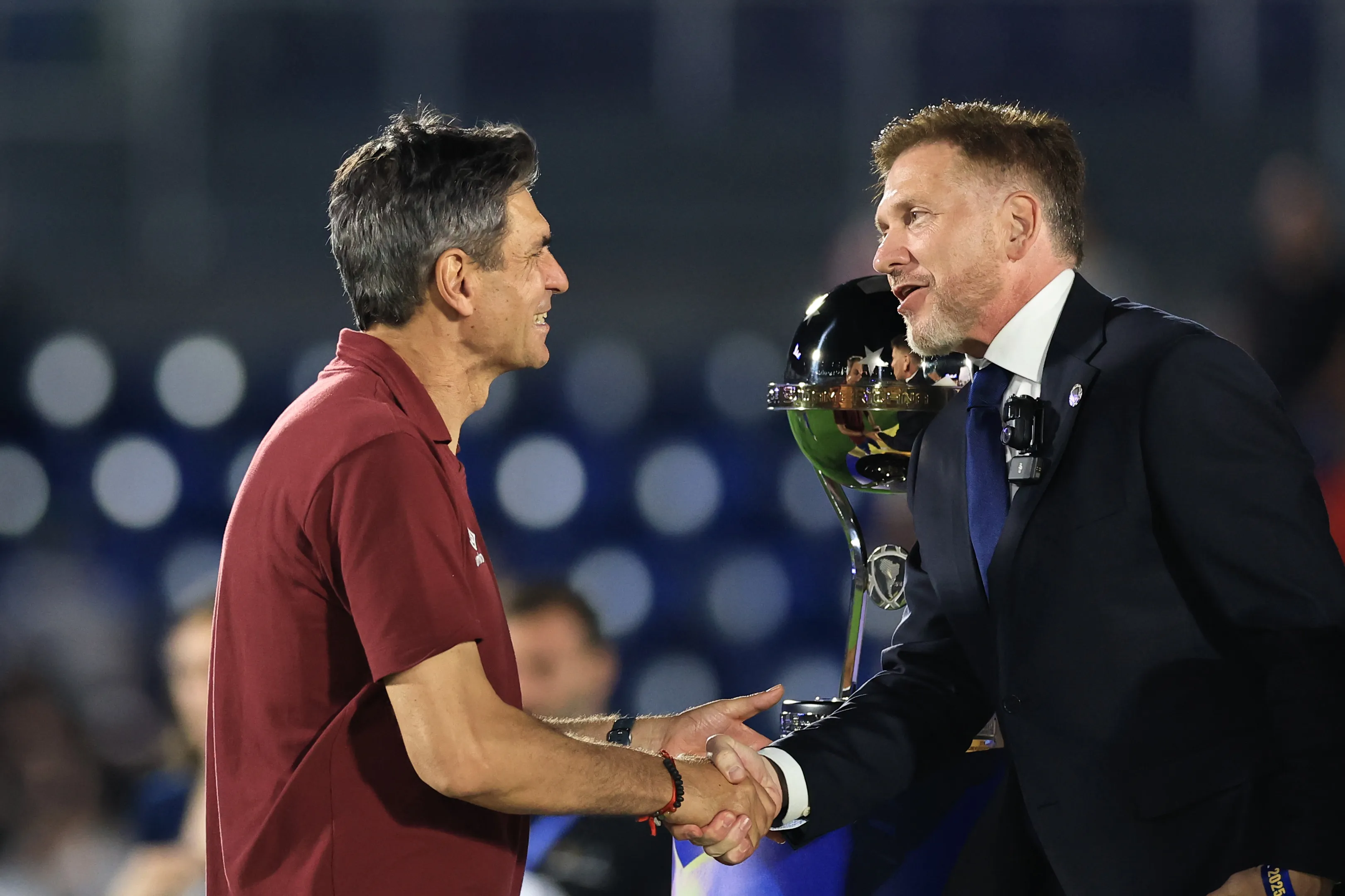 Mauricio Pellegrino fue campeón de la Copa Sudamericana 2025. (Buda Mendes/Getty Images).