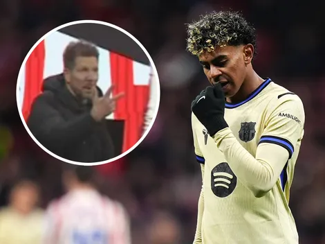 No se vio en TV: El gesto de Diego Simeone que hizo enfurecer a Lamine Yamal