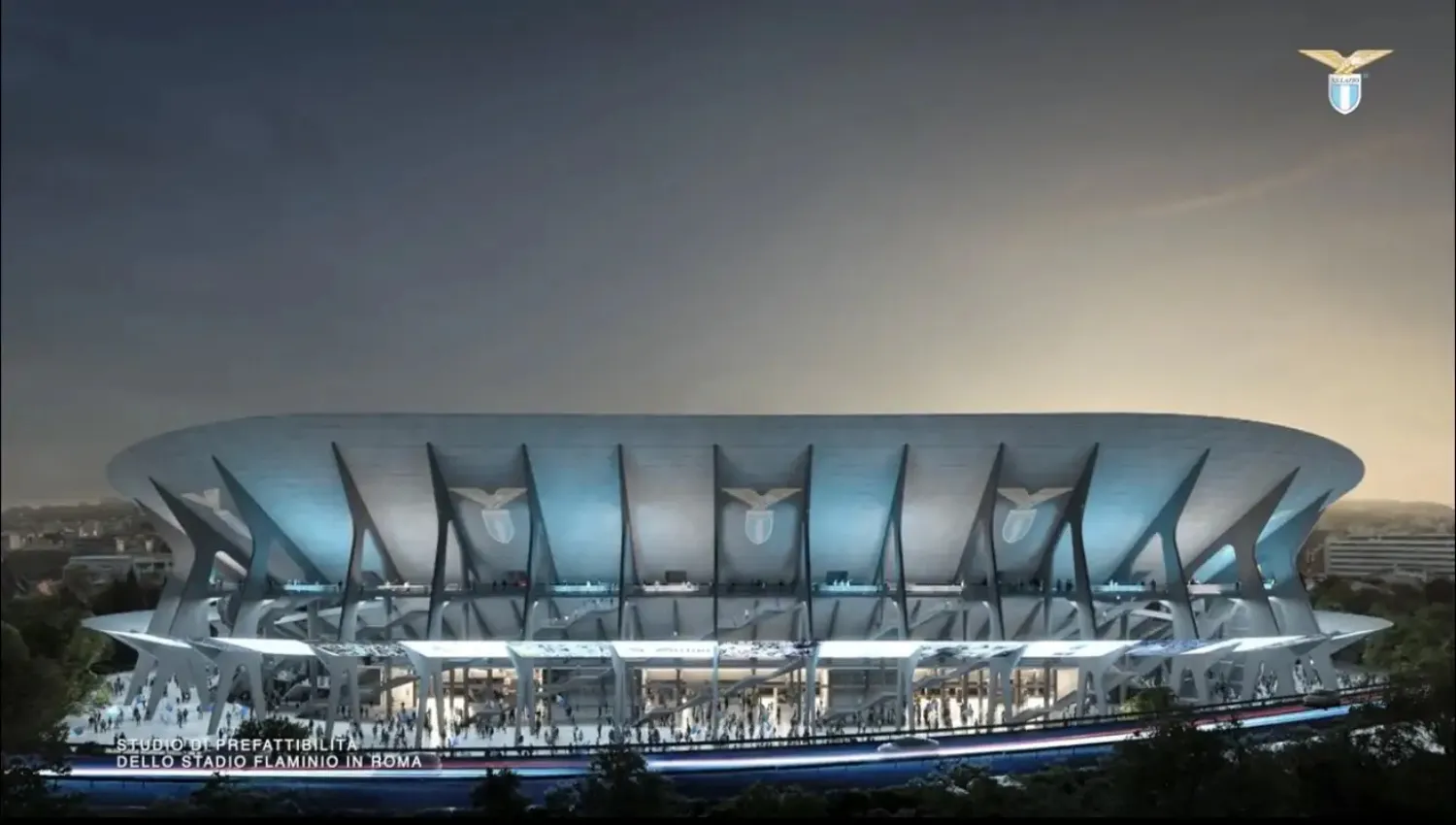 La maqueta del estadio Flaminio, la nueva casa de Lazio.
