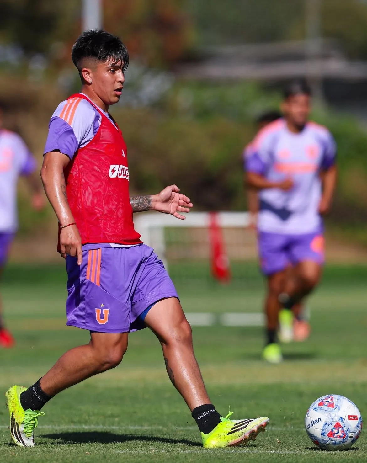 Marcelo Morales entrena en doble turno en la U para mejorar en lo físico. Foto: U de Chile.