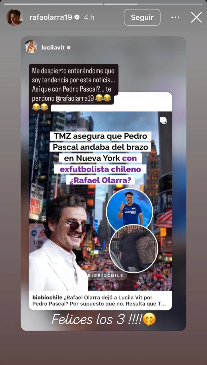 Foto: Captura de Instagram de Rafael Olarra.
