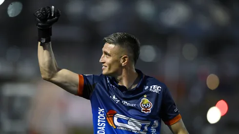 Así celebró Leandro Requena el gol que le convirtió al Cacique en 2023.