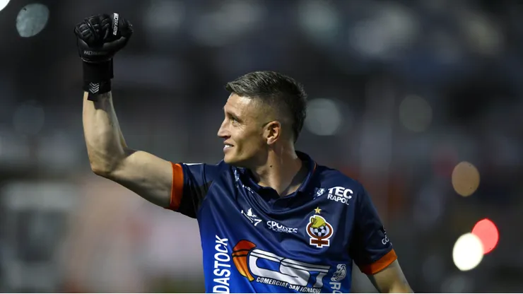 Así celebró Leandro Requena el gol que le convirtió al Cacique en 2023.