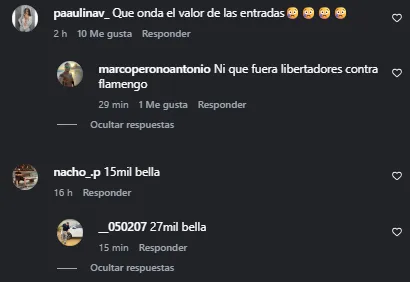Algunos de los comentarios realizados en Instagram. (Foto: Captura.)