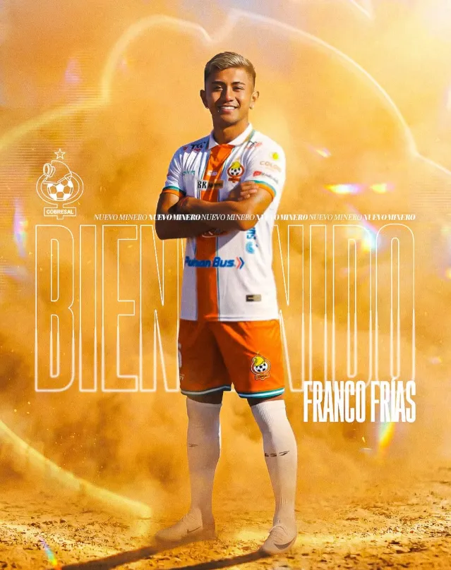 Franco Frías es el refuerzo contra el tiempo de los Mineros. Foto: Cobresal.